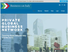 Tablet Screenshot of businesseviaitaly.com